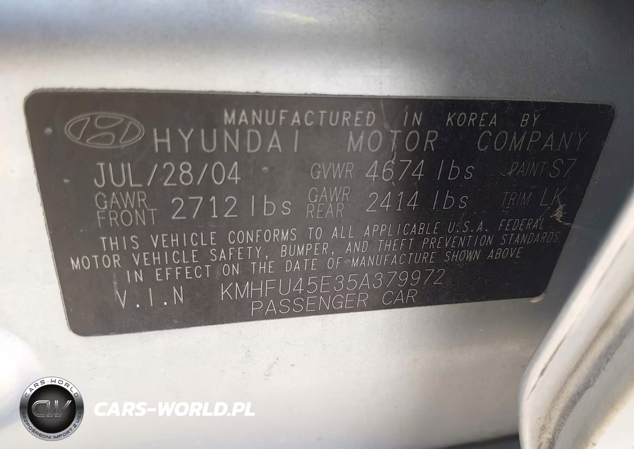 2005 Hyundai Xg350 L VIN:KMHFU45E35A379972 - 9