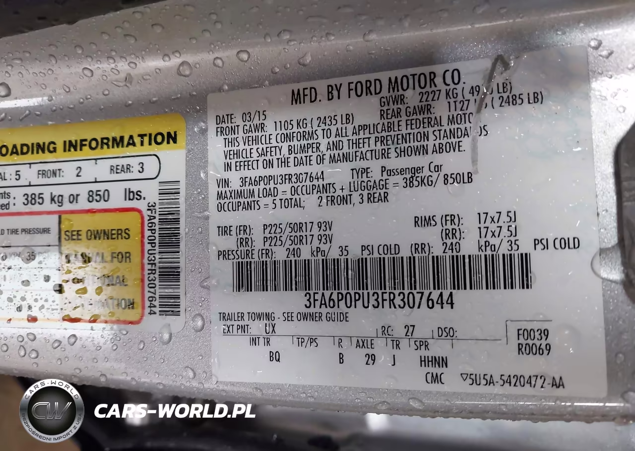 2015 Ford Fusion Energi Se Luxury VIN:3FA6P0PU3FR307644 - 9