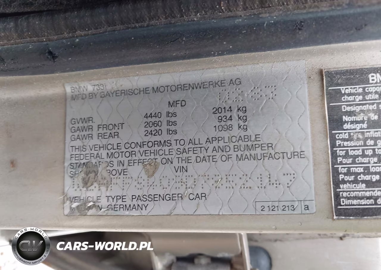 1983 BMW 733 I Automatic VIN:WBAFF8409D7852147 - 9
