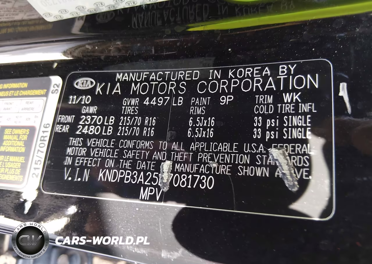 2011 Kia Sportage Lx VIN:KNDPB3A25B7081730 - 9