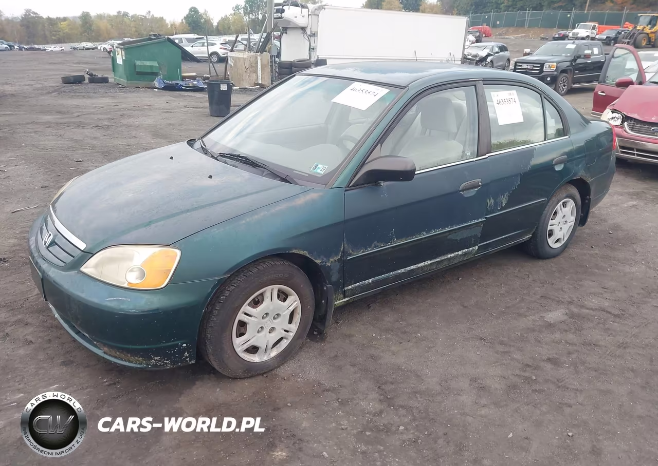 2001 Honda Civic Lx VIN:JHMES165X1S009592 - 2