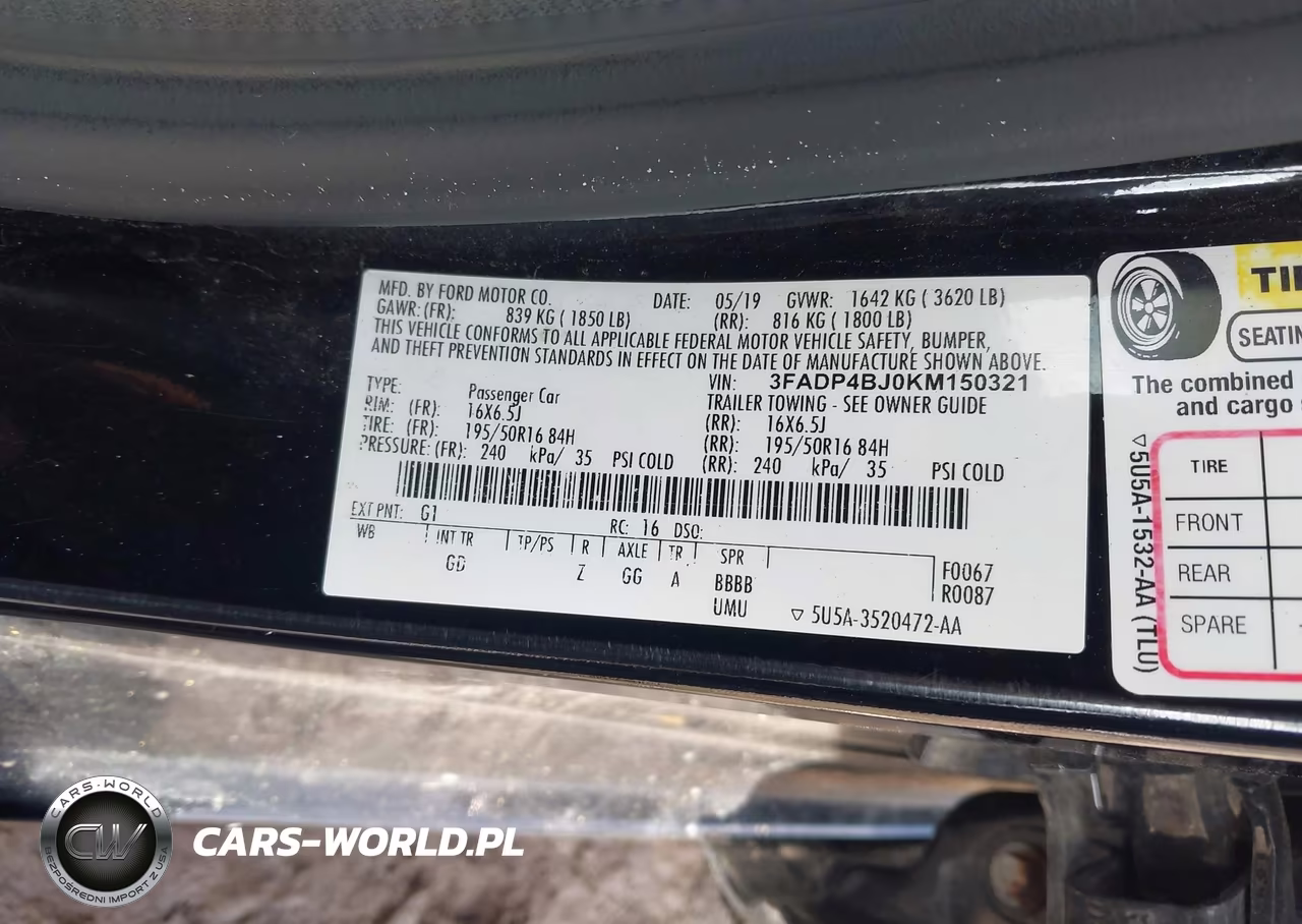 2019 Ford Fiesta Se VIN:3FADP4BJ0KM150321 - 9