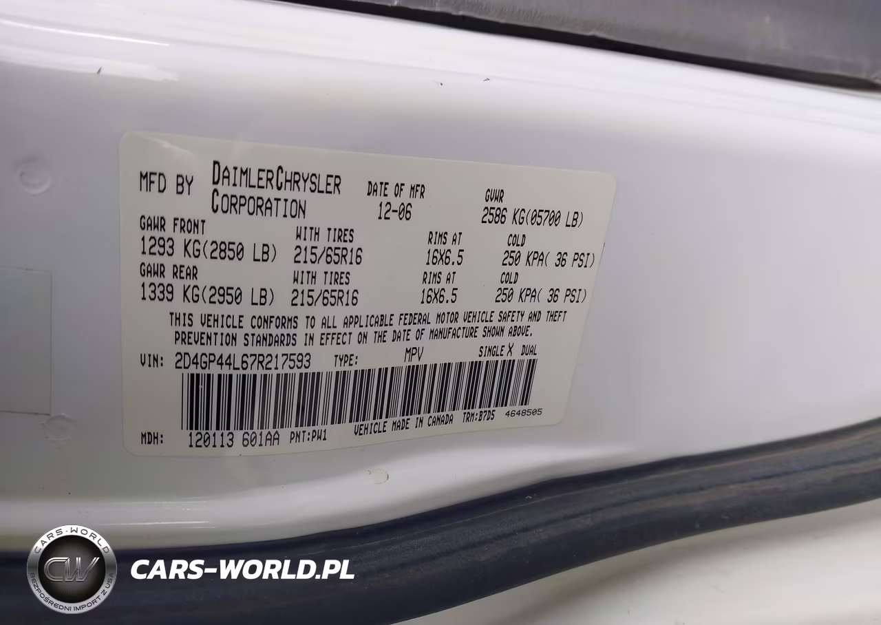 2007 Dodge Grand Caravan Sxt VIN:2D4GP44L67R217593 - 9