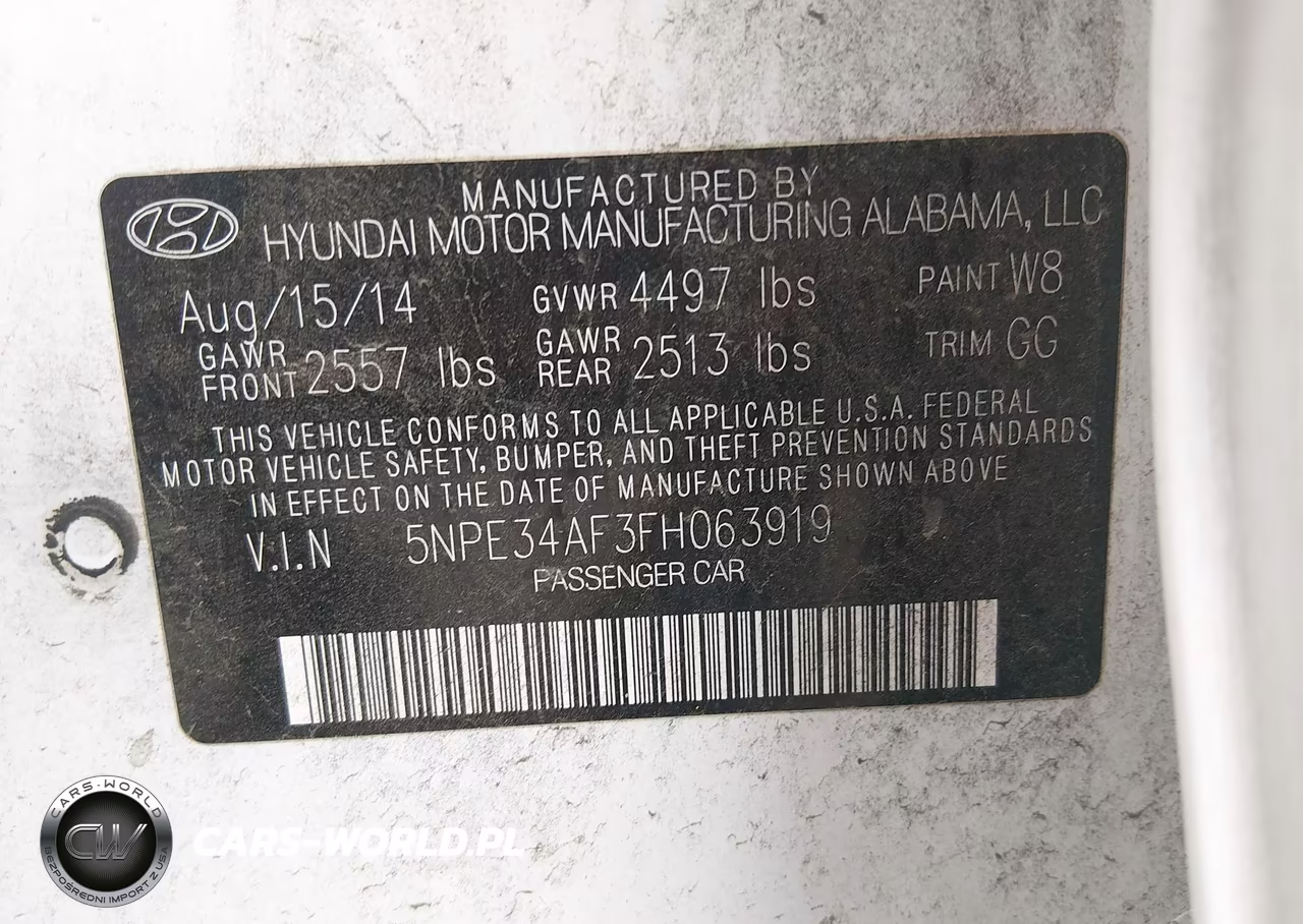 2015 Hyundai Sonata Limited VIN:5NPE34AF3FH063919 - 9