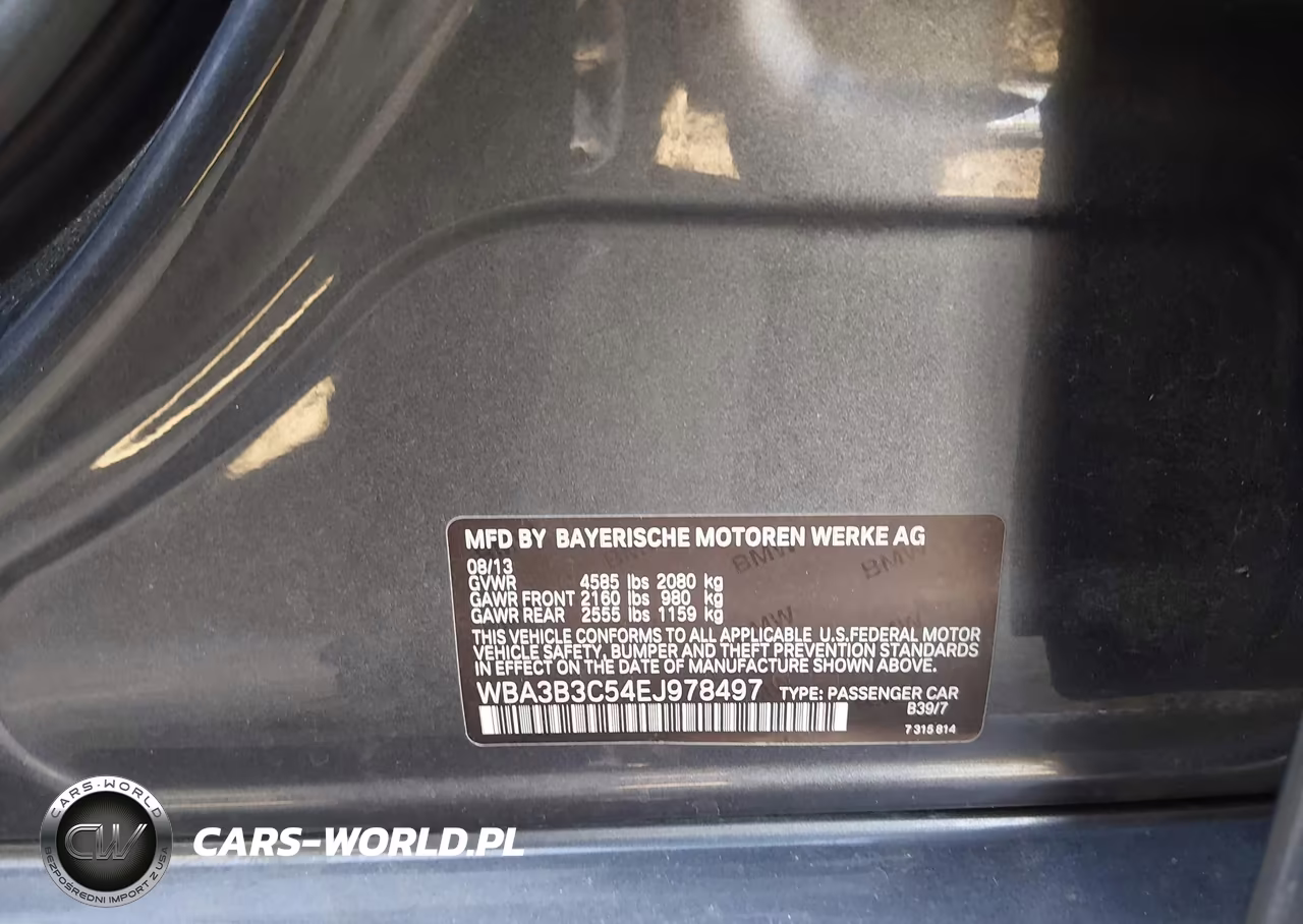 2014 BMW 328I xDrive VIN:WBA3B3C54EJ978497 - 9
