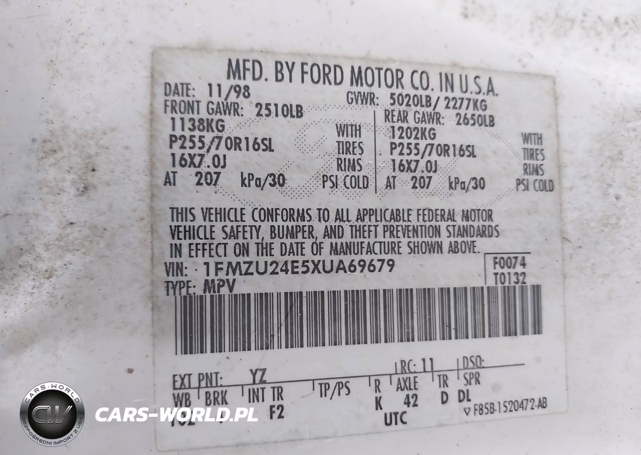 1999 Ford Explorer Sport VIN:1FMZU24E5XUA69679 - 9