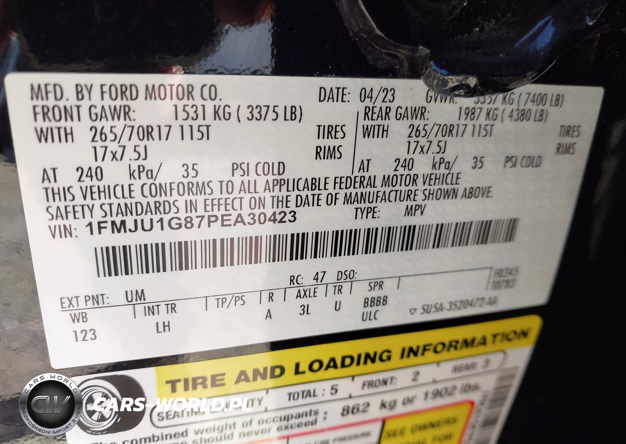 2023 Ford Expedition Xl VIN:1FMJU1G87PEA30423 - 9