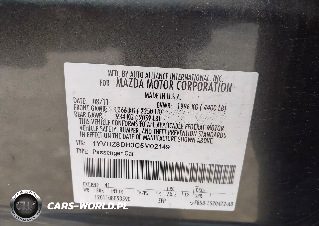 2012 Mazda Mazda6 I Touring VIN:1YVHZ8DH3C5M02149 - 9