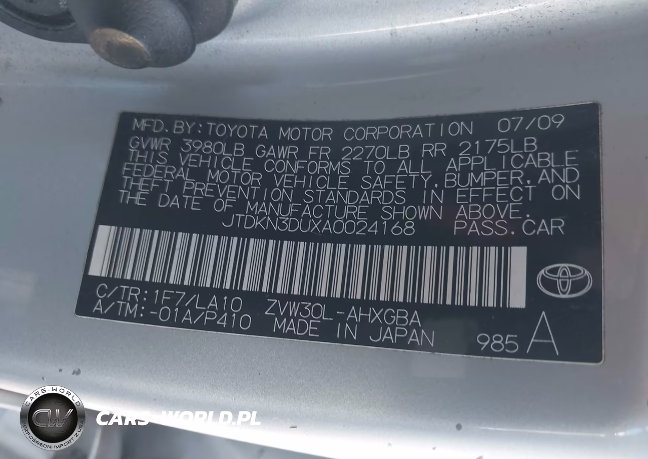 2010 Toyota Prius VIN:JTDKN3DUXA0024168 - 9