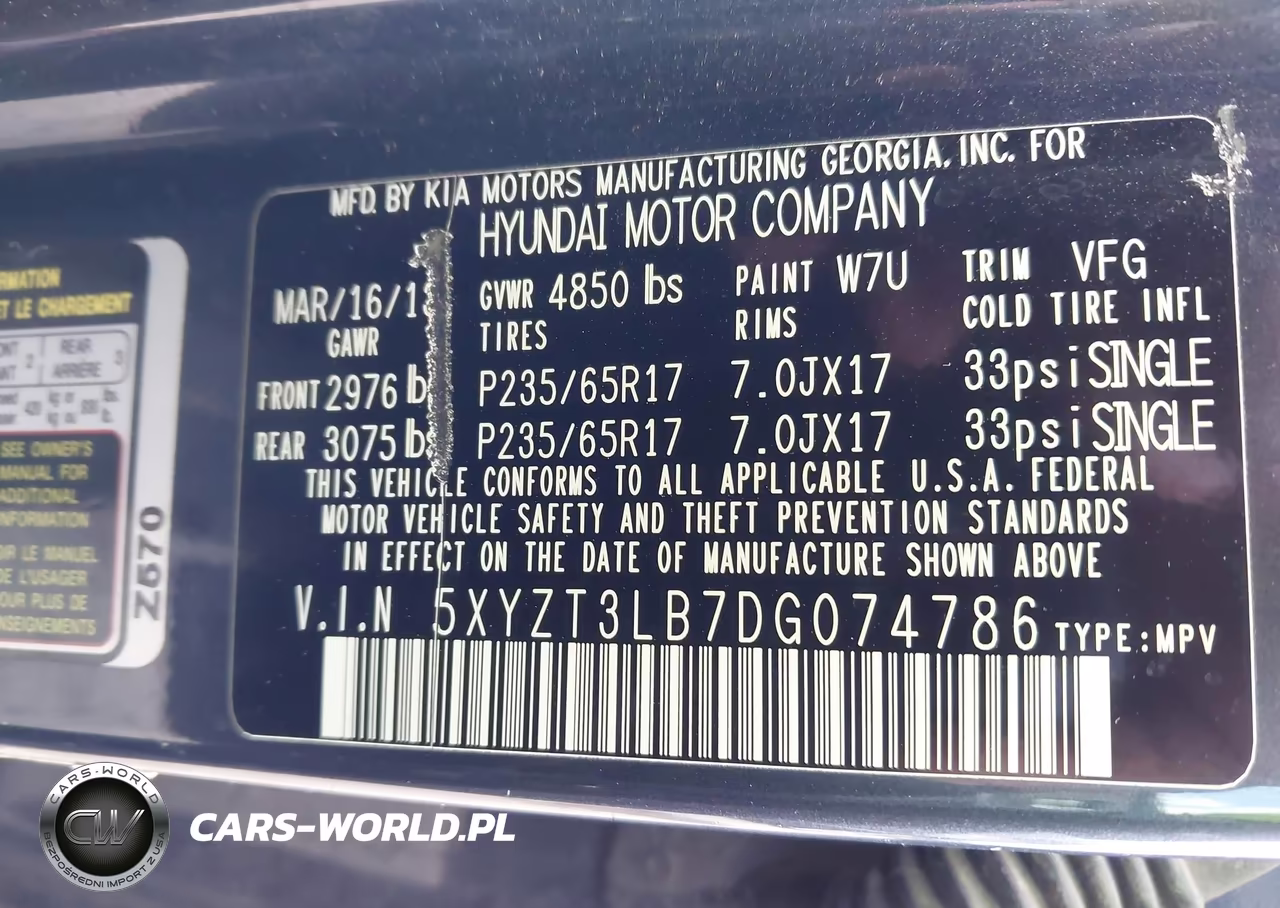 2013 Hyundai Santa Fe Sport VIN:5XYZT3LB7DG074786 - 9