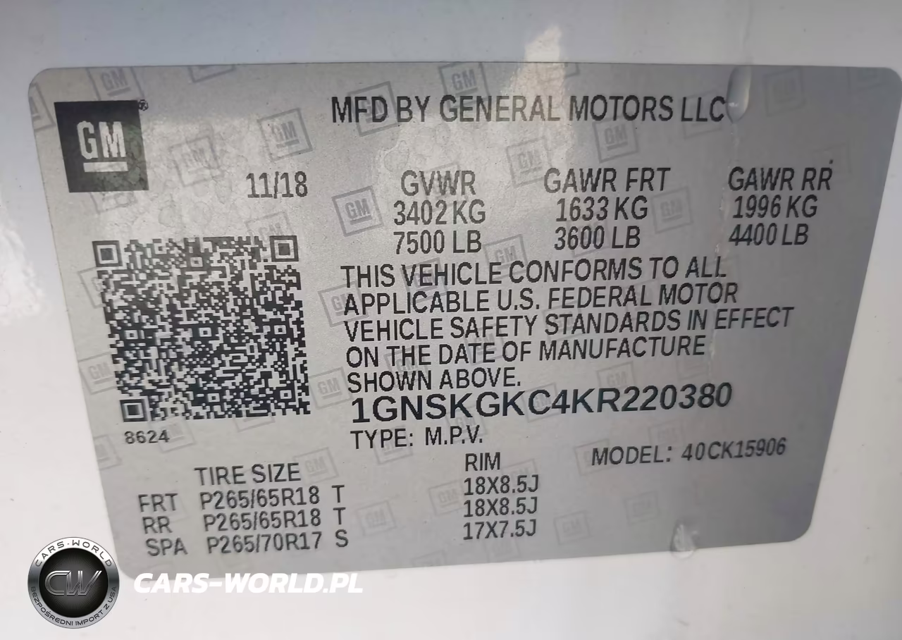 2019 Chevrolet Suburban Ls VIN:1GNSKGKC4KR220380 - 9