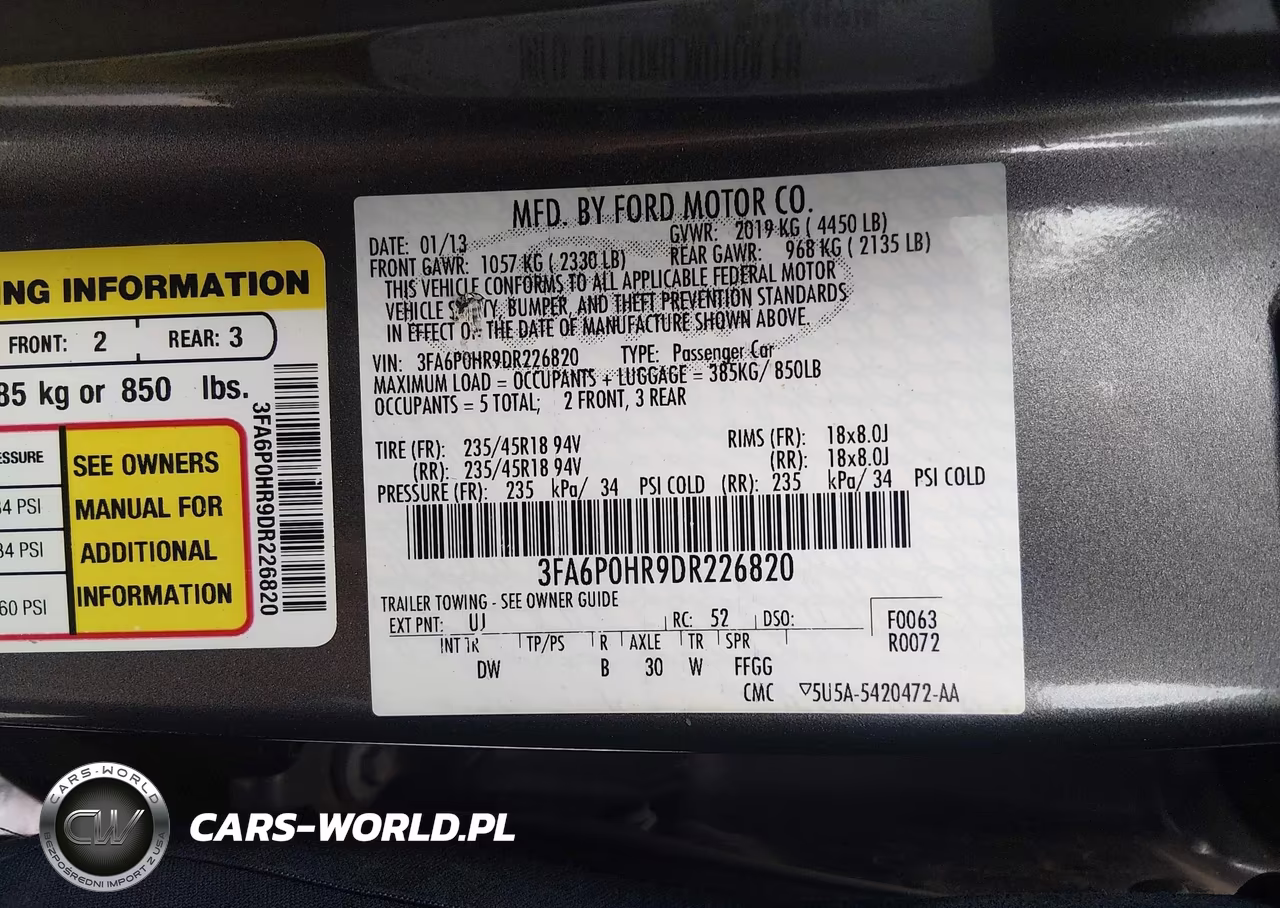 2013 Ford Fusion Se VIN:3FA6P0HR9DR226820 - 9