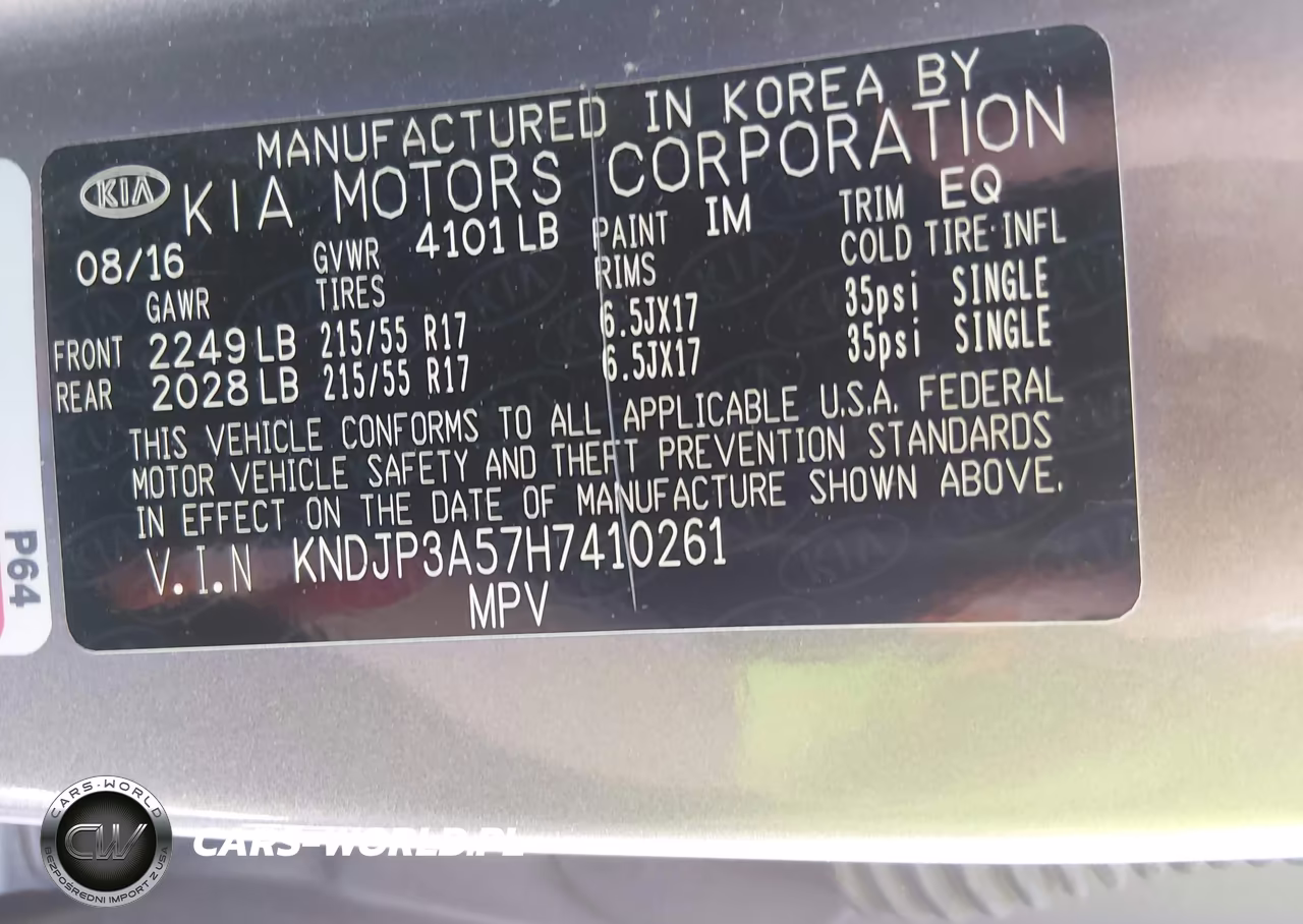 2017 Kia Soul + VIN:KNDJP3A57H7410261 - 9