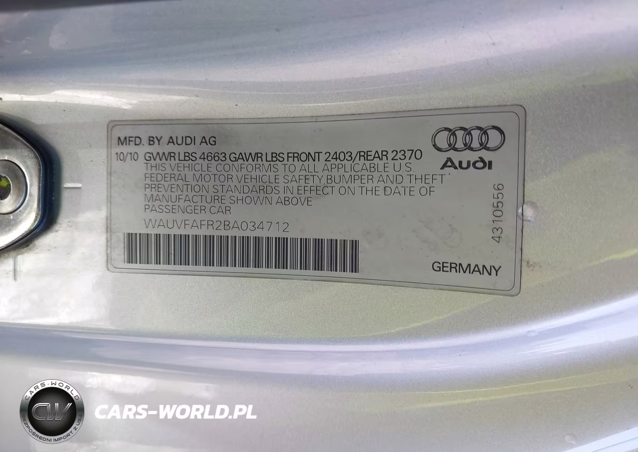 2011 Audi A5 2.0T Premium VIN:WAUVFAFR2BA034712 - 9