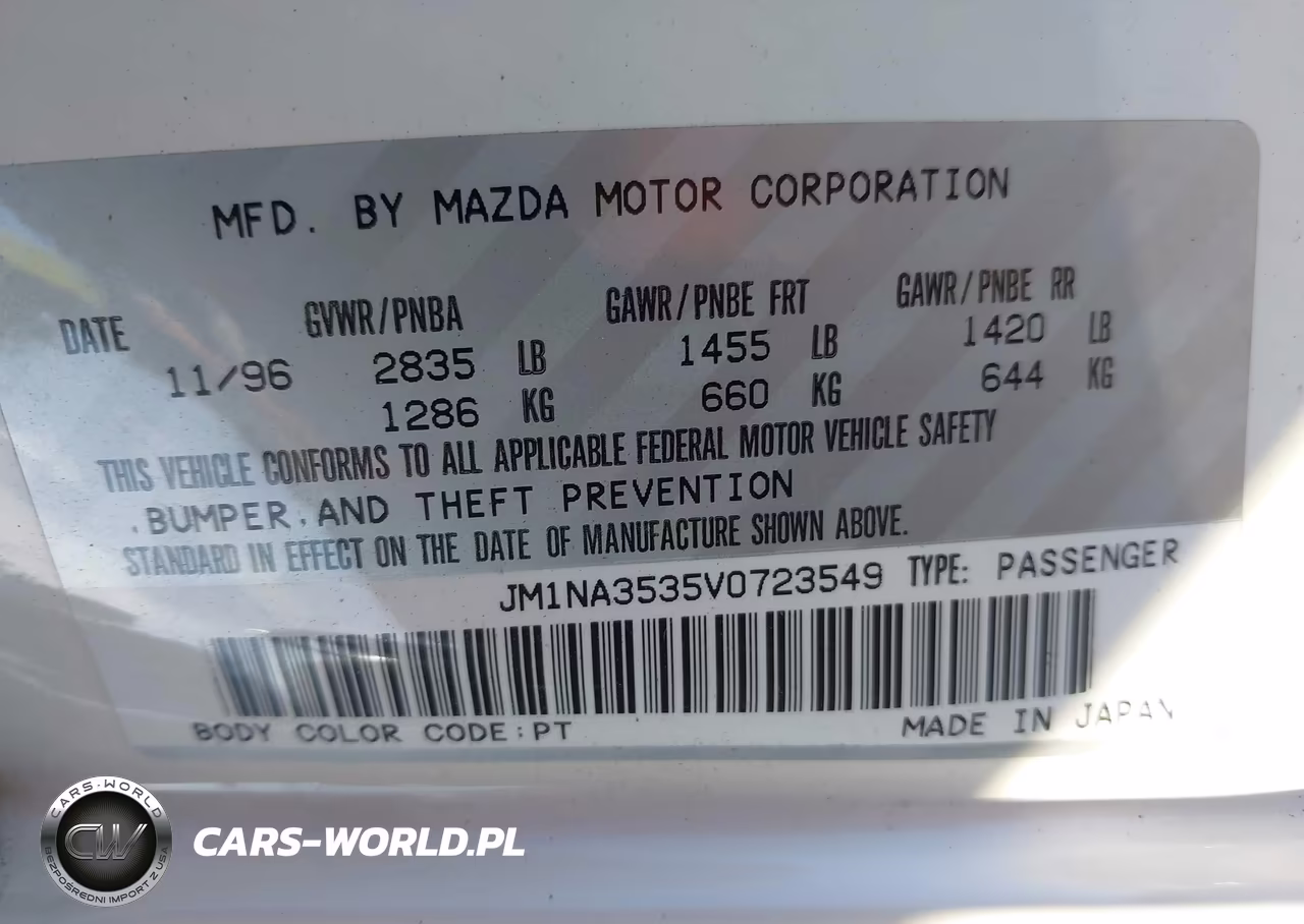 1997 Mazda Mx-5 Miata Leather Pkg-M Edition-Popular Equipment Pkg-R Pkg.-Sto-Touring Pkg VIN:JM1NA3535V0723549 - 9