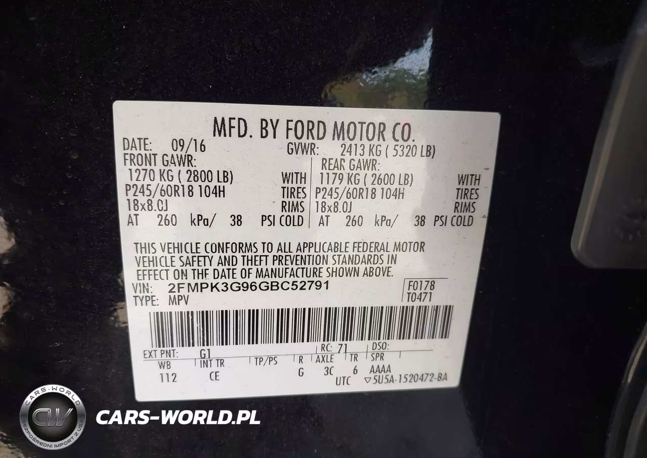 2016 Ford Edge Se VIN:2FMPK3G96GBC52791 - 9