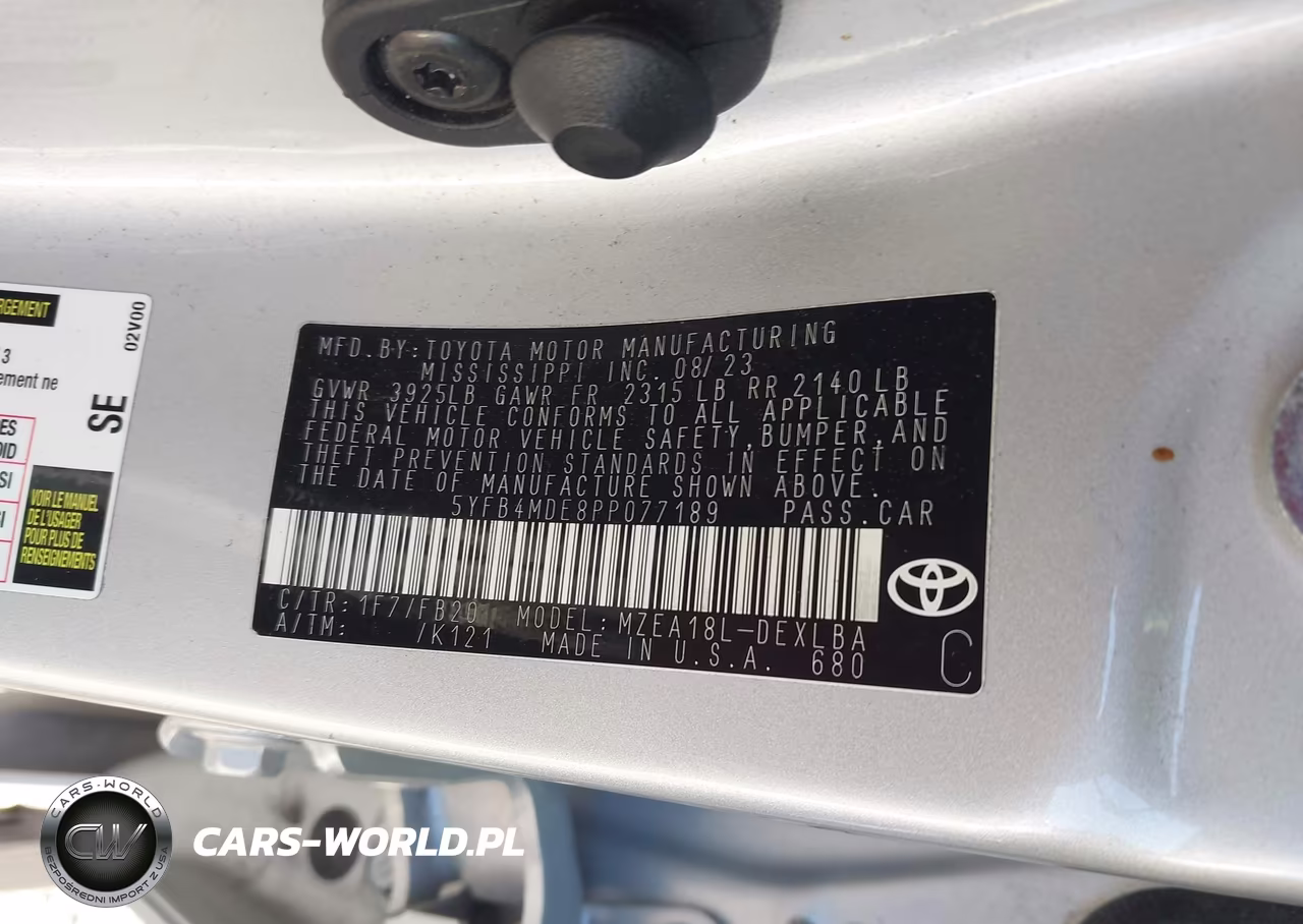 2023 Toyota Corolla Le VIN:5YFB4MDE8PP077189 - 9