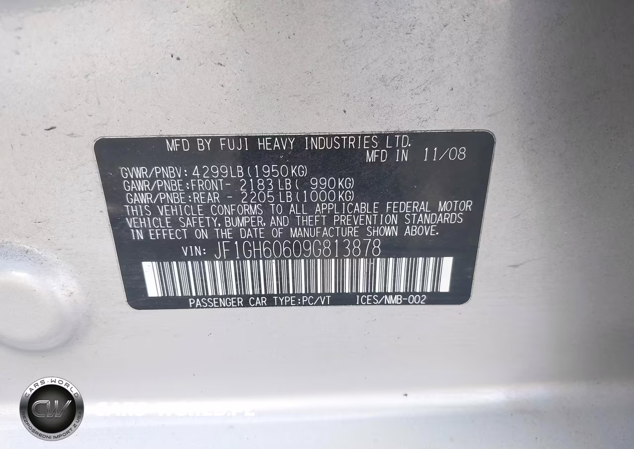 2009 Subaru Impreza 2.5I VIN:JF1GH60609G813878 - 9