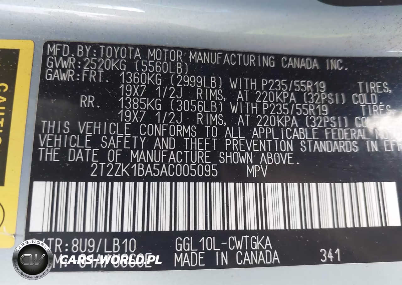 2010 Lexus Rx 350 VIN:2T2ZK1BA5AC005095 - 18
