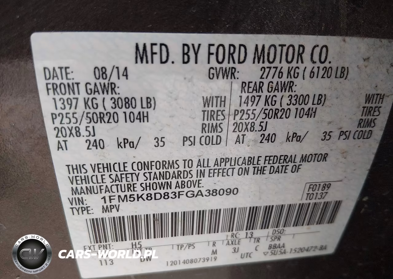 2015 Ford Explorer Xlt VIN:1FM5K8D83FGA38090 - 9