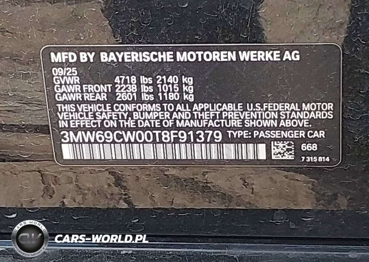 2026 BMW 330I Na VIN:3MW69CW00T8F91379 - 9