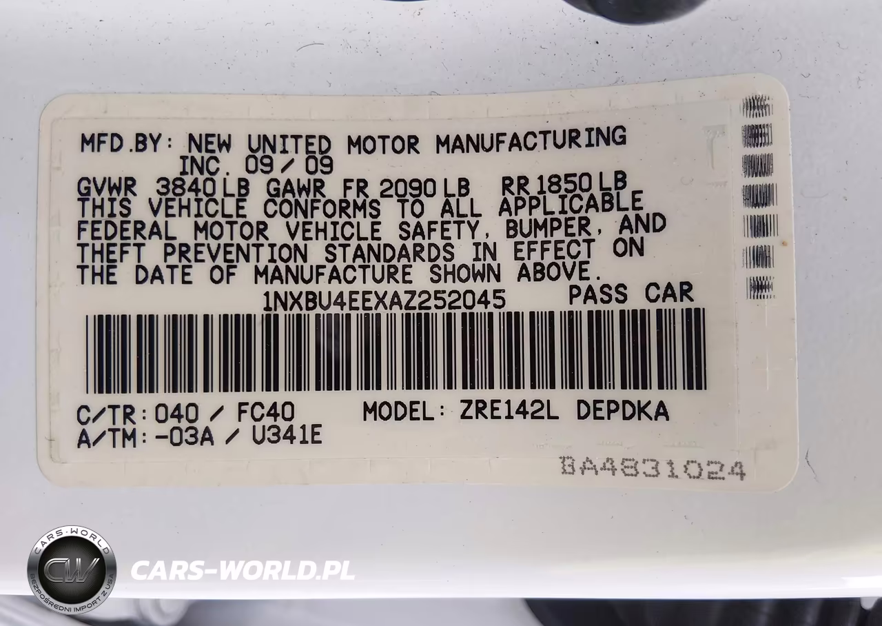 2010 Toyota Corolla Le VIN:1NXBU4EEXAZ252045 - 9