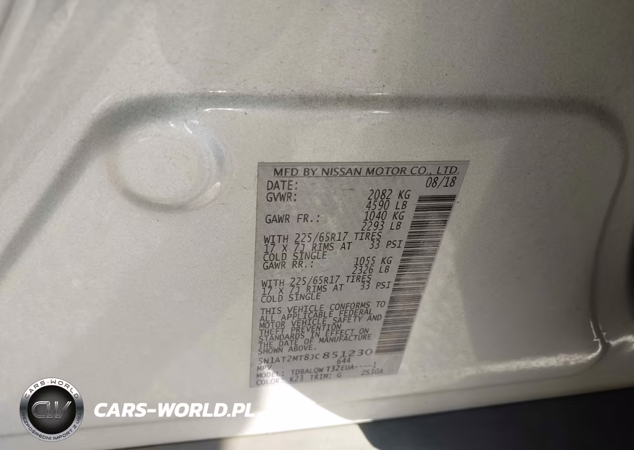 2018 Nissan Rogue Sv VIN:5N1AT2MT8JC851230 - 9