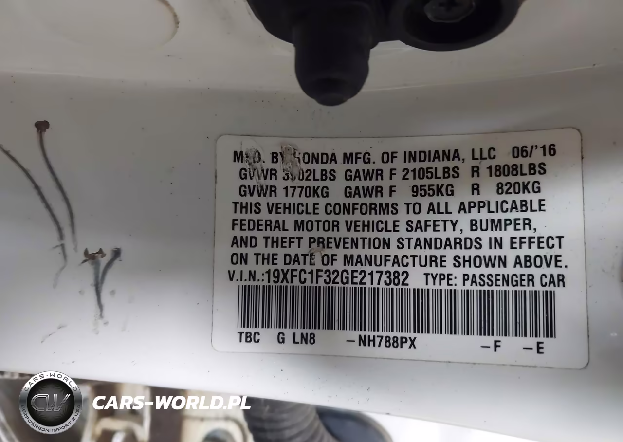 2016 Honda Civic Ex-T VIN:19XFC1F32GE217382 - 9