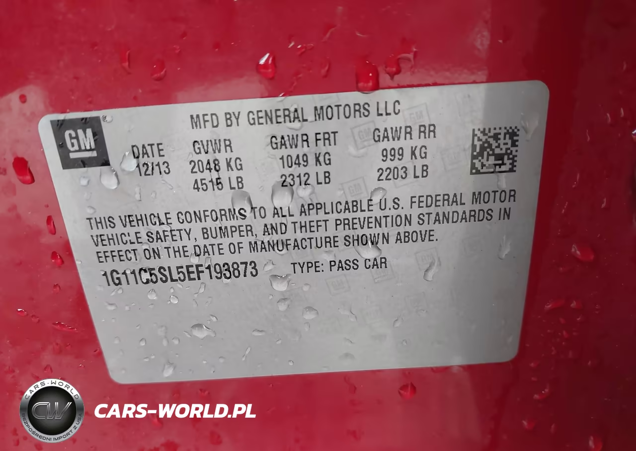 2014 Chevrolet Malibu 1Lt VIN:1G11C5SL5EF193873 - 9