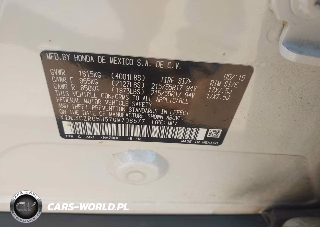 2016 Honda Hr-V Ex VIN:3CZRU5H57GM708577 - 9