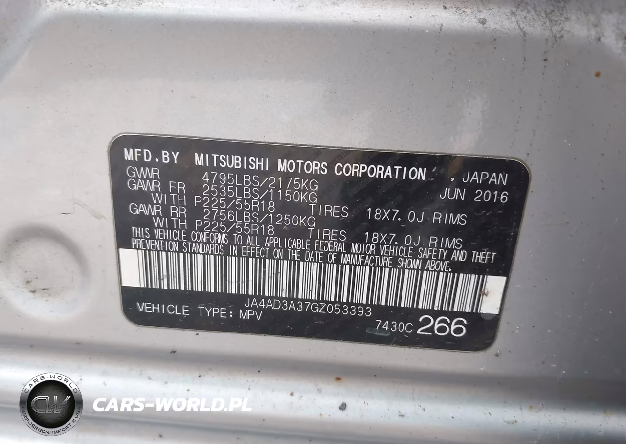 2016 Mitsubishi Outlander Se VIN:JA4AD3A37GZ053393 - 9