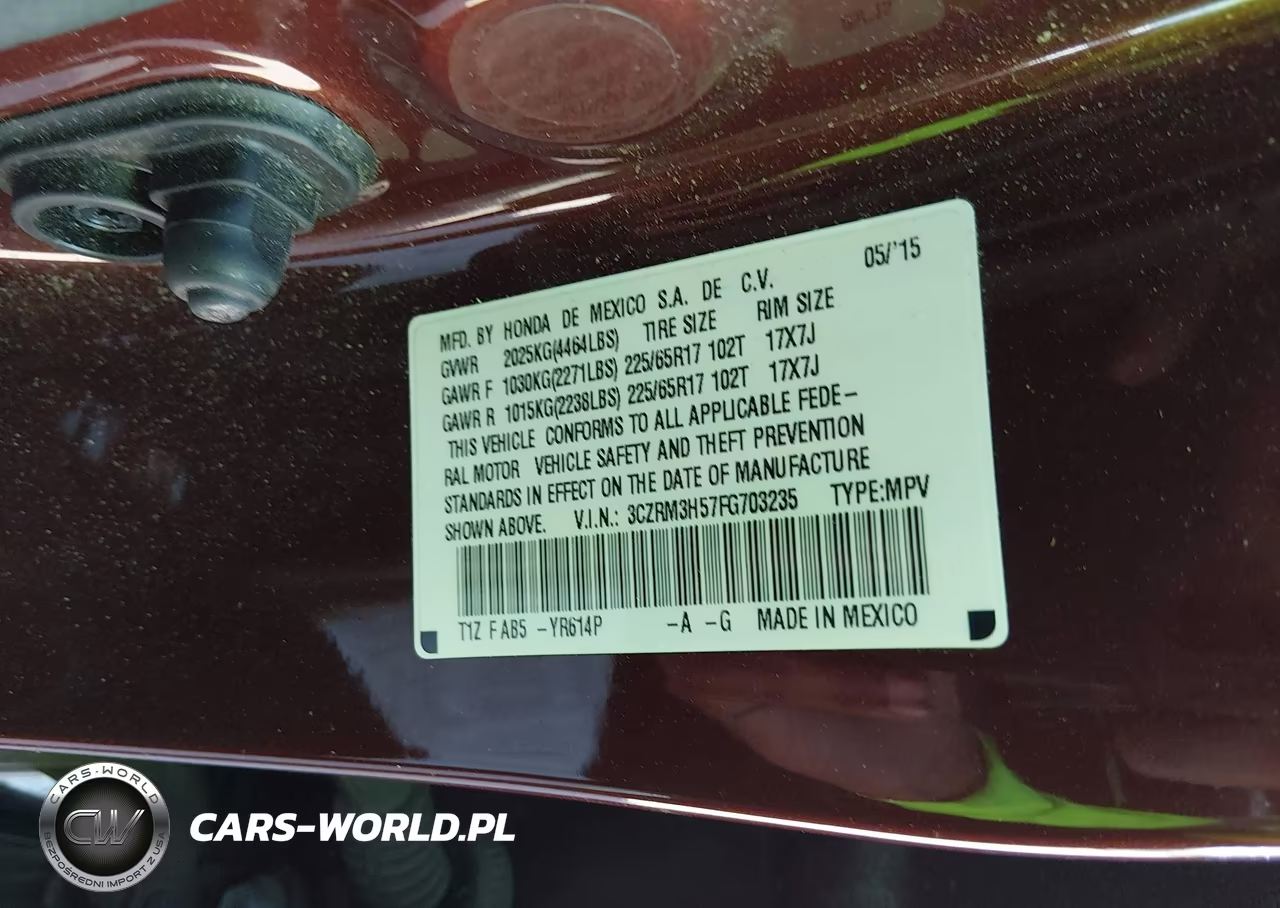2015 Honda Cr-V Ex VIN:3CZRM3H57FG703235 - 9