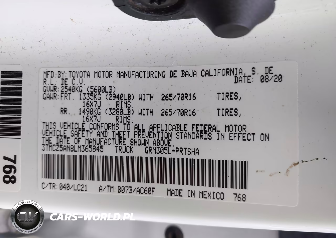 2020 Toyota Tacoma Trd Off-Road VIN:3TMCZ5AN8LM365845 - 9