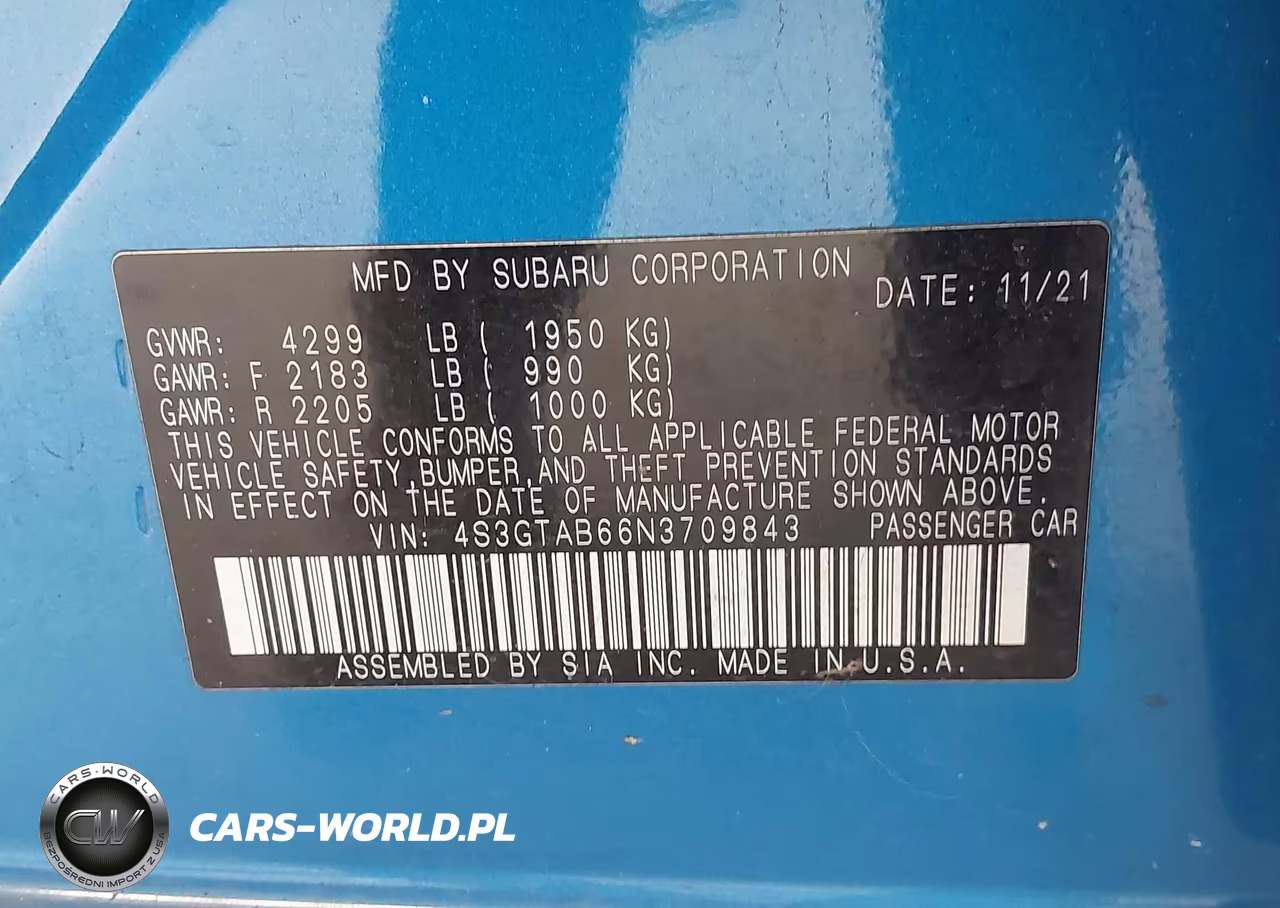 2022 Subaru Impreza Base 5-Door VIN:4S3GTAB66N3709843 - 9