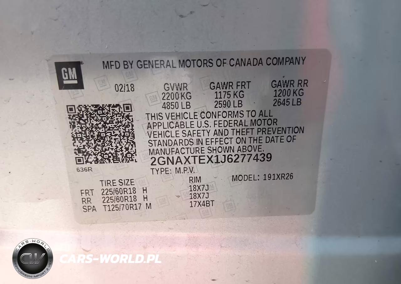 2018 Chevrolet Equinox Lt VIN:2GNAXTEX1J6277439 - 9