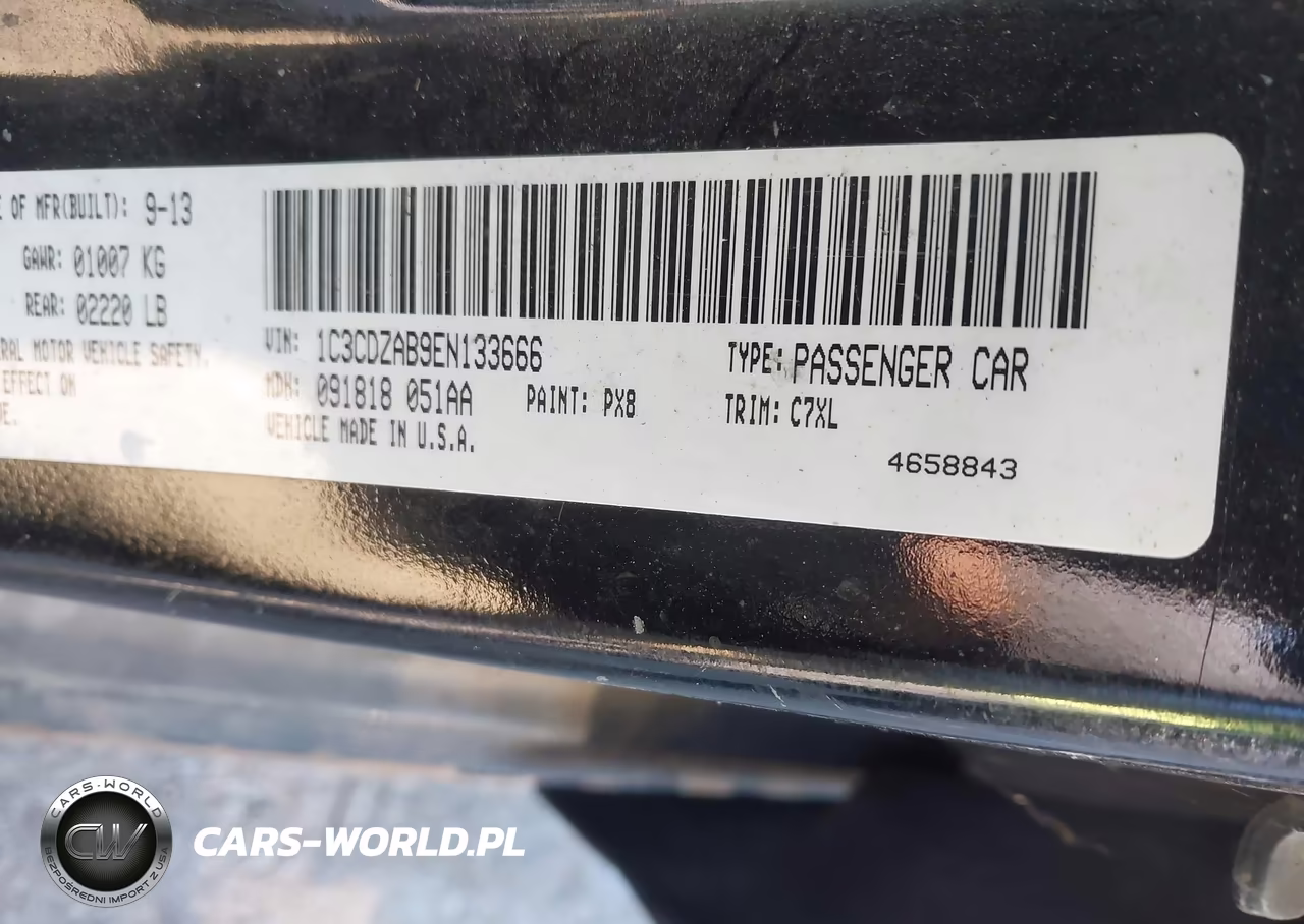 2014 Dodge Avenger Se VIN:1C3CDZAB9EN133666 - 9