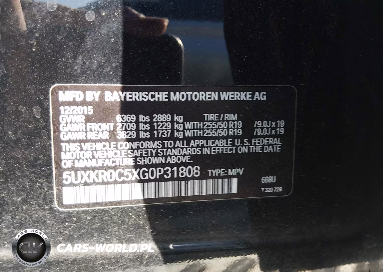 2016 BMW X5 xDrive35I VIN:5UXKR0C5XG0P31808 - 9