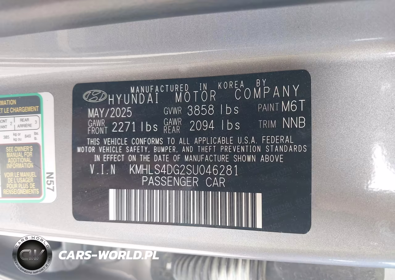 2025 Hyundai Elantra Sel Convenience VIN:KMHLS4DG2SU046281 - 9