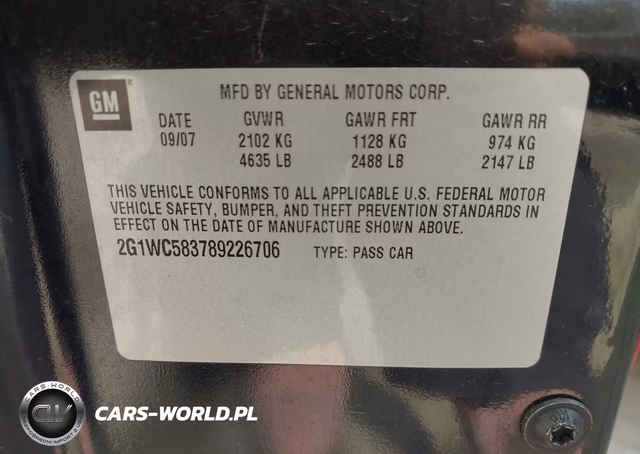 2008 Chevrolet Impala Lt VIN:2G1WC583789226706 - 9