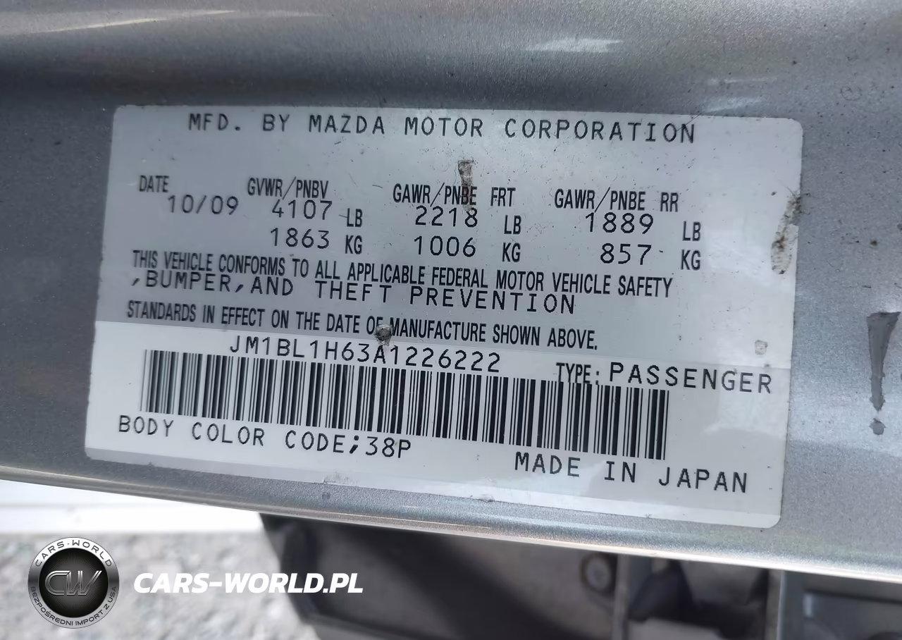 2010 Mazda Mazda3 S Sport VIN:JM1BL1H63A1226222 - 9