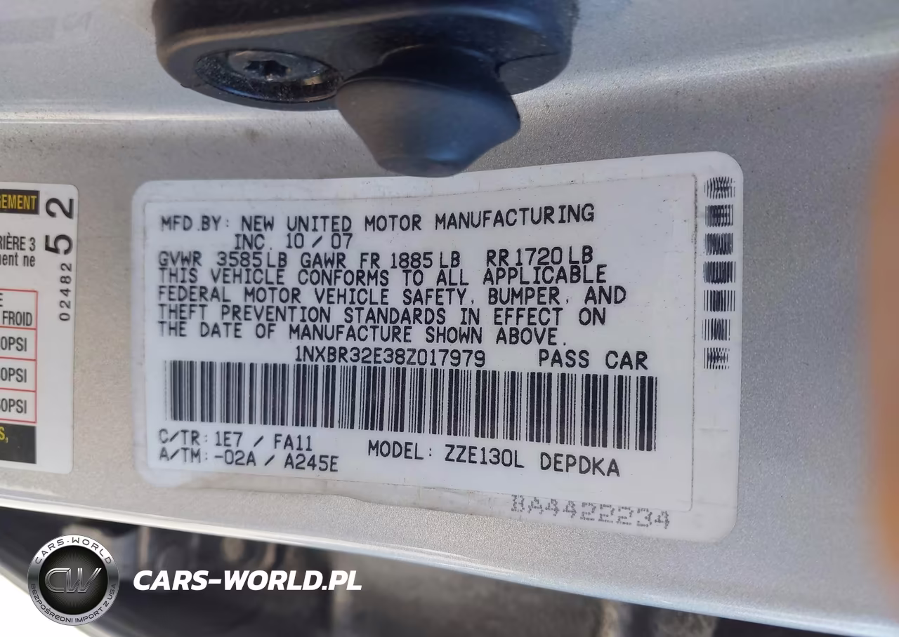 2008 Toyota Corolla Ce VIN:1NXBR32E38Z017979 - 12
