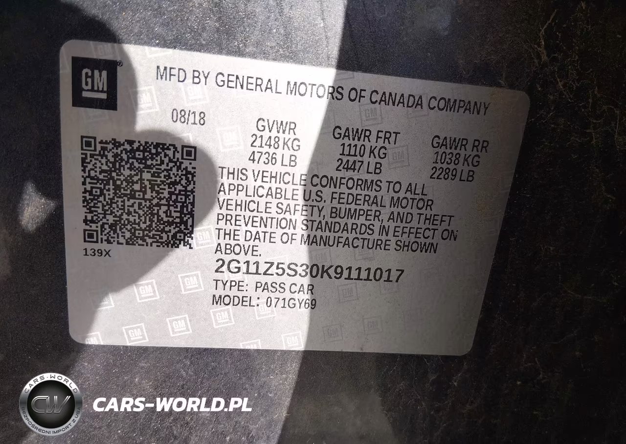 2019 Chevrolet Impala Lt VIN:2G11Z5S30K9111017 - 9