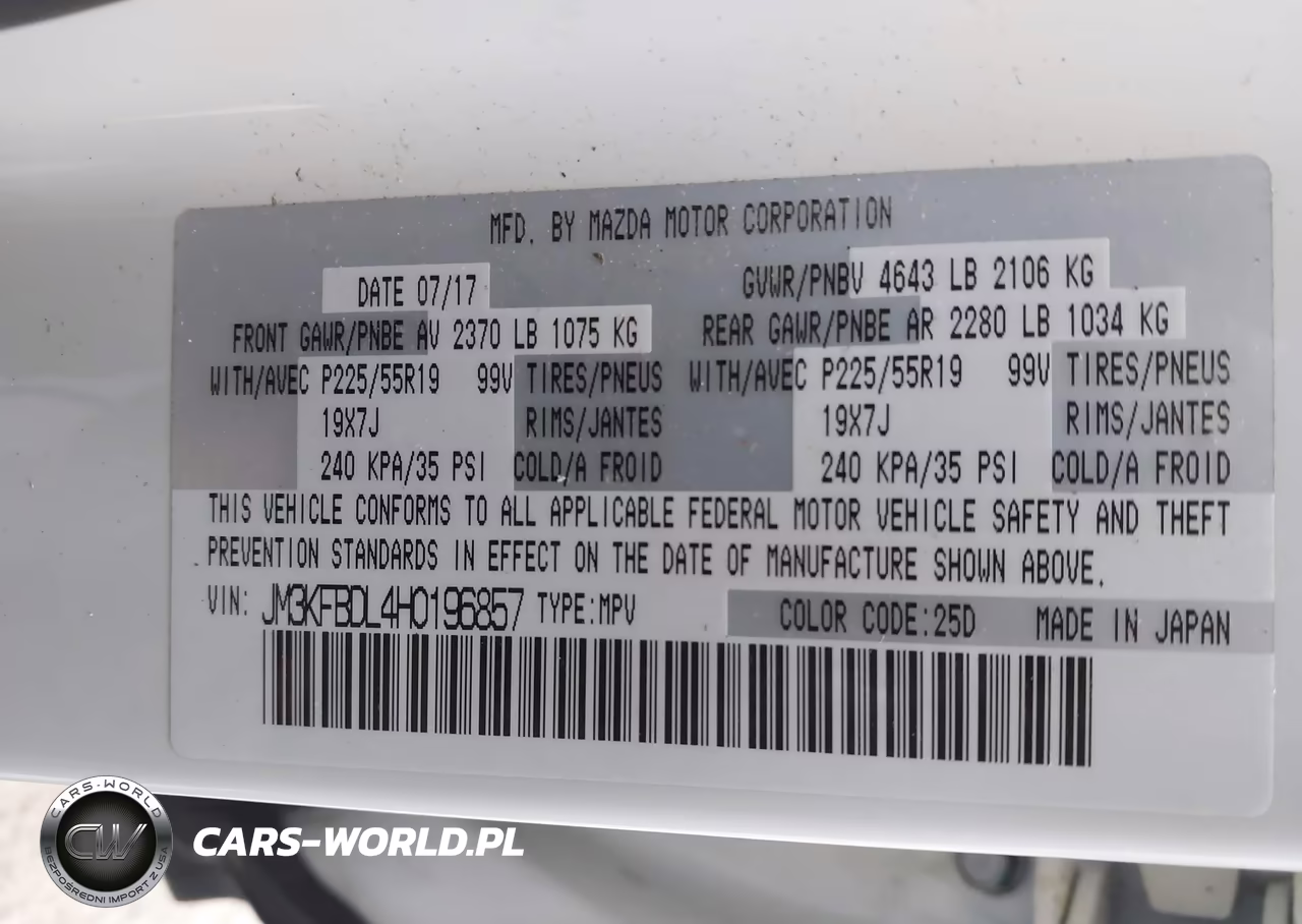 2017 Mazda Cx-5 Grand Touring VIN:JM3KFBDL4H0196857 - 9