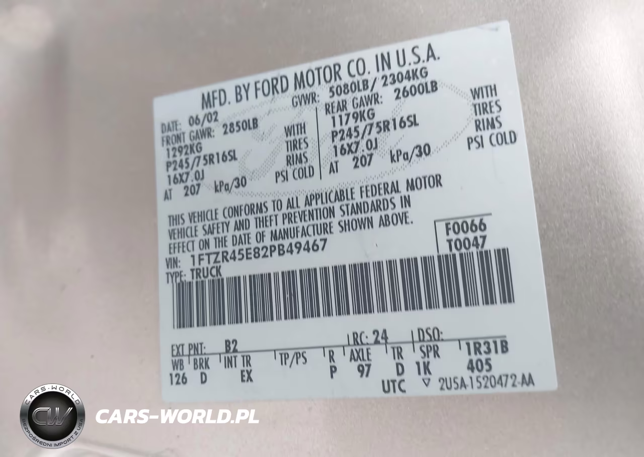 2002 Ford Ranger Edge-Xlt VIN:1FTZR45E82PB49467 - 9