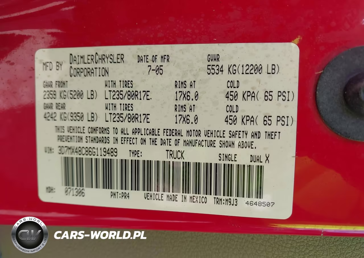 2006 Dodge Ram 3500 Slt-Sport VIN:3D7MX48C86G119489 - 8