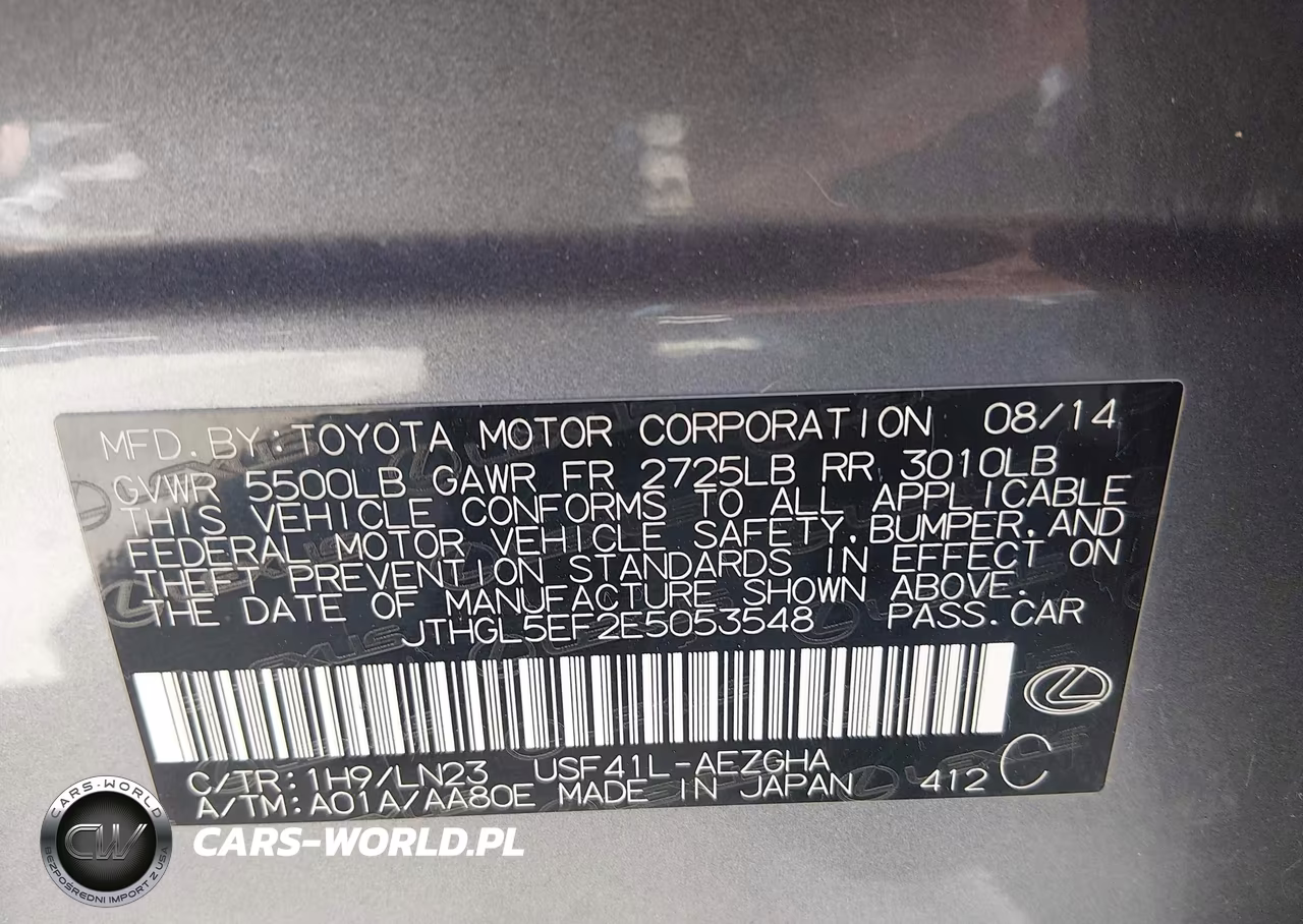 2014 Lexus Ls 460 L VIN:JTHGL5EF2E5053548 - 9