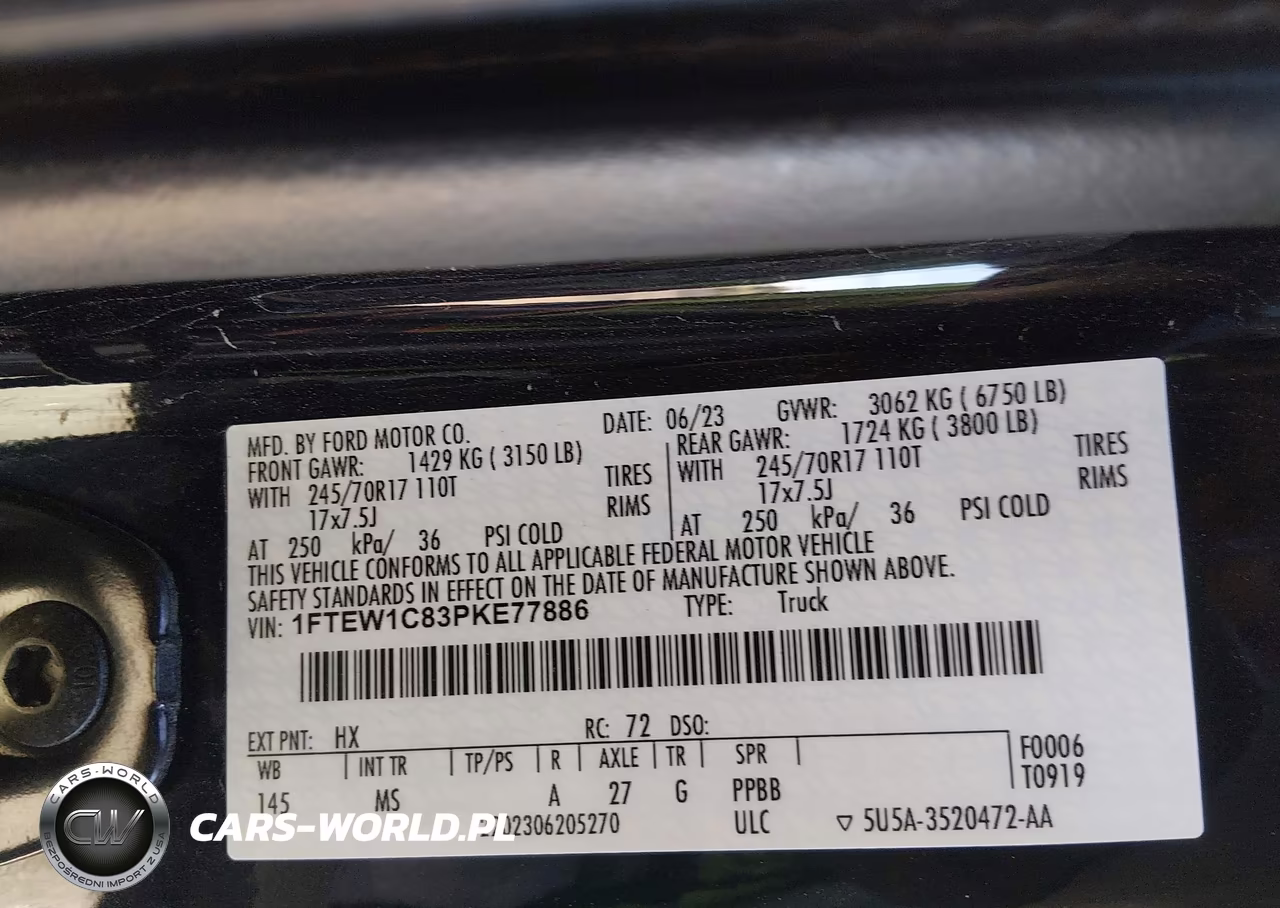 2023 Ford F-150 Xlt VIN:1FTEW1C83PKE77886 - 9