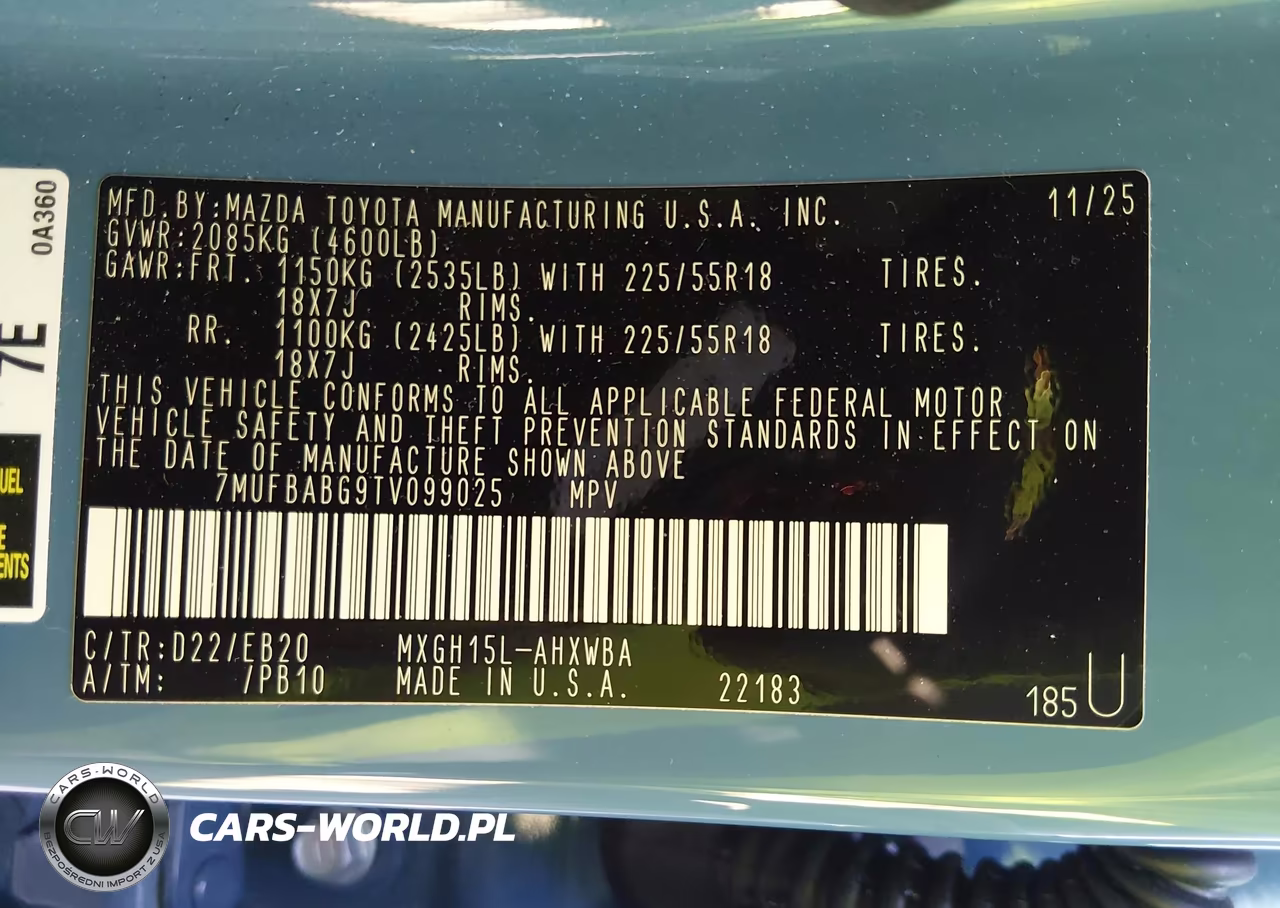 2026 Toyota Corolla Cross Hybrid Xse VIN:7MUFBABG9TV099025 - 9