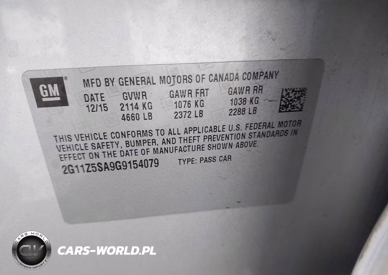 2016 Chevrolet Impala Ls VIN:2G11Z5SA9G9154079 - 9