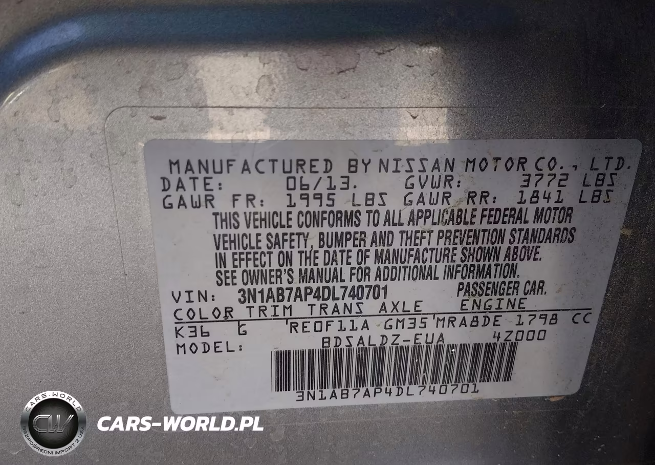 2013 Nissan Sentra Sv VIN:3N1AB7AP4DL740701 - 9